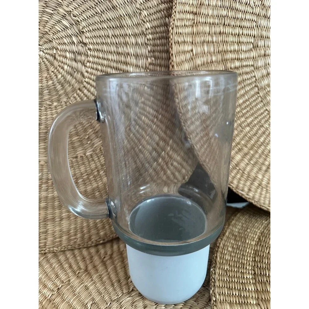 Glass cup with silicone holder